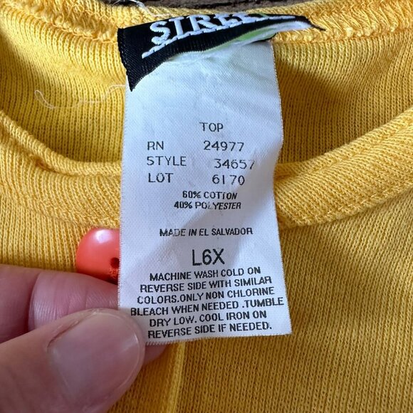 Hart Street Girls Floral Pocket Button-Up Tops - Yellow & Pink - L6X - Picture 3 of 8